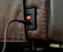 Wellsley Leather Power Reclining Console Loveseat -Walker Edison Shop 810469258 810469259 1 2