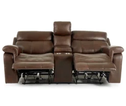 Wellsley Leather Power Reclining Console Loveseat -Walker Edison Shop 810469259 4