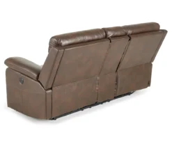 Wellsley Leather Power Reclining Console Loveseat -Walker Edison Shop 810469259 6