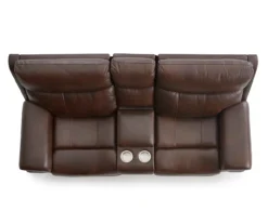 Wellsley Leather Power Reclining Console Loveseat -Walker Edison Shop 810469259 7