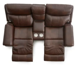 Wellsley Leather Power Reclining Console Loveseat -Walker Edison Shop 810469259 8