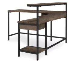 Arlenbry Gray L-Shaped Corner Desk 9 Arlenbry Gray L-Shaped Corner Desk -Walker Edison Shop 810485152 2