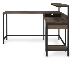 Arlenbry Gray L-Shaped Corner Desk 11 Arlenbry Gray L-Shaped Corner Desk -Walker Edison Shop 810485152 5