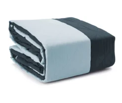 Navy & Light Blue Microfiber Reversible Sofa Furniture Protector -Walker Edison Shop 810498484 6