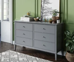 Somerville Gray 6-Drawer Dresser 7 Somerville Gray 6-Drawer Dresser -Walker Edison Shop 810498835 4