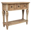 Antiqued Natural Gray Console Table