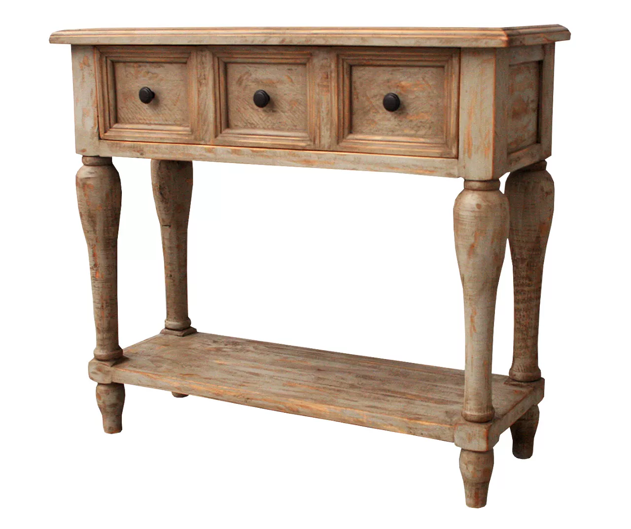 Antiqued Natural Gray Console Table 2 Antiqued Natural Gray Console Table - Image 2