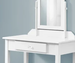 White Wood Vanity With Mirror -Walker Edison Shop 810502793 4