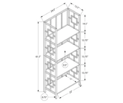 Black Square 4-Shelf Bookcase 7 Black Square 4-Shelf Bookcase -Walker Edison Shop 810502794 3