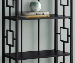Black Square 4-Shelf Bookcase 8 Black Square 4-Shelf Bookcase -Walker Edison Shop 810502794 4
