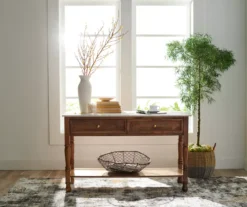 Marble & Mango Wood Console Table 11 Marble & Mango Wood Console Table -Walker Edison Shop 810511008