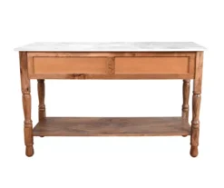 Marble & Mango Wood Console Table 13 Marble & Mango Wood Console Table -Walker Edison Shop 810511008 4