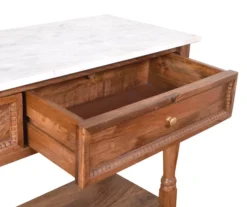 Marble & Mango Wood Console Table 14 Marble & Mango Wood Console Table -Walker Edison Shop 810511008 6