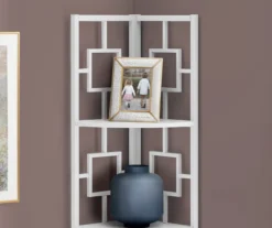 White Square 4-Shelf Corner Bookcase -Walker Edison Shop 810512902 4