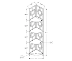 Black Square 4-Shelf Corner Bookcase -Walker Edison Shop 810512905 3