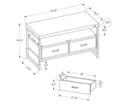 48" Dark Taupe 2-Drawer TV Stand -Walker Edison Shop 810512921 3