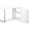 White Reversible L-Shaped Corner Desk