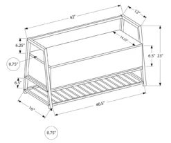 Gray Storage Bench -Walker Edison Shop 810512944 3