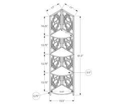 Monarch Geometric 4-Shelf Corner Bookcase 29 Monarch Geometric 4-Shelf Corner Bookcase -Walker Edison Shop 810512946 3