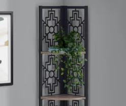 Monarch Geometric 4-Shelf Corner Bookcase 34 Monarch Geometric 4-Shelf Corner Bookcase -Walker Edison Shop 810512947 4