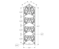 Monarch Geometric 4-Shelf Corner Bookcase 27 Monarch Geometric 4-Shelf Corner Bookcase -Walker Edison Shop 810512948 3