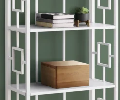White Square 4-Shelf Open Bookcase -Walker Edison Shop 810512949 4