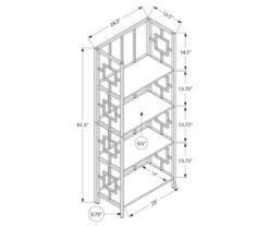 Espresso Square 4-Shelf Open Bookcase 6 Espresso Square 4-Shelf Open Bookcase -Walker Edison Shop 810512950 3