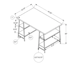 Monarch Sawhorse Office Desk -Walker Edison Shop 810512953 10
