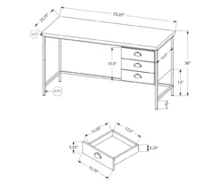 Monarch Reclaimed 3-Drawer Computer Desk -Walker Edison Shop 810512957 10