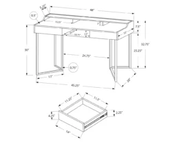 Monarch Office Desk With Riser 17 Monarch Office Desk With Riser -Walker Edison Shop 810512966 3