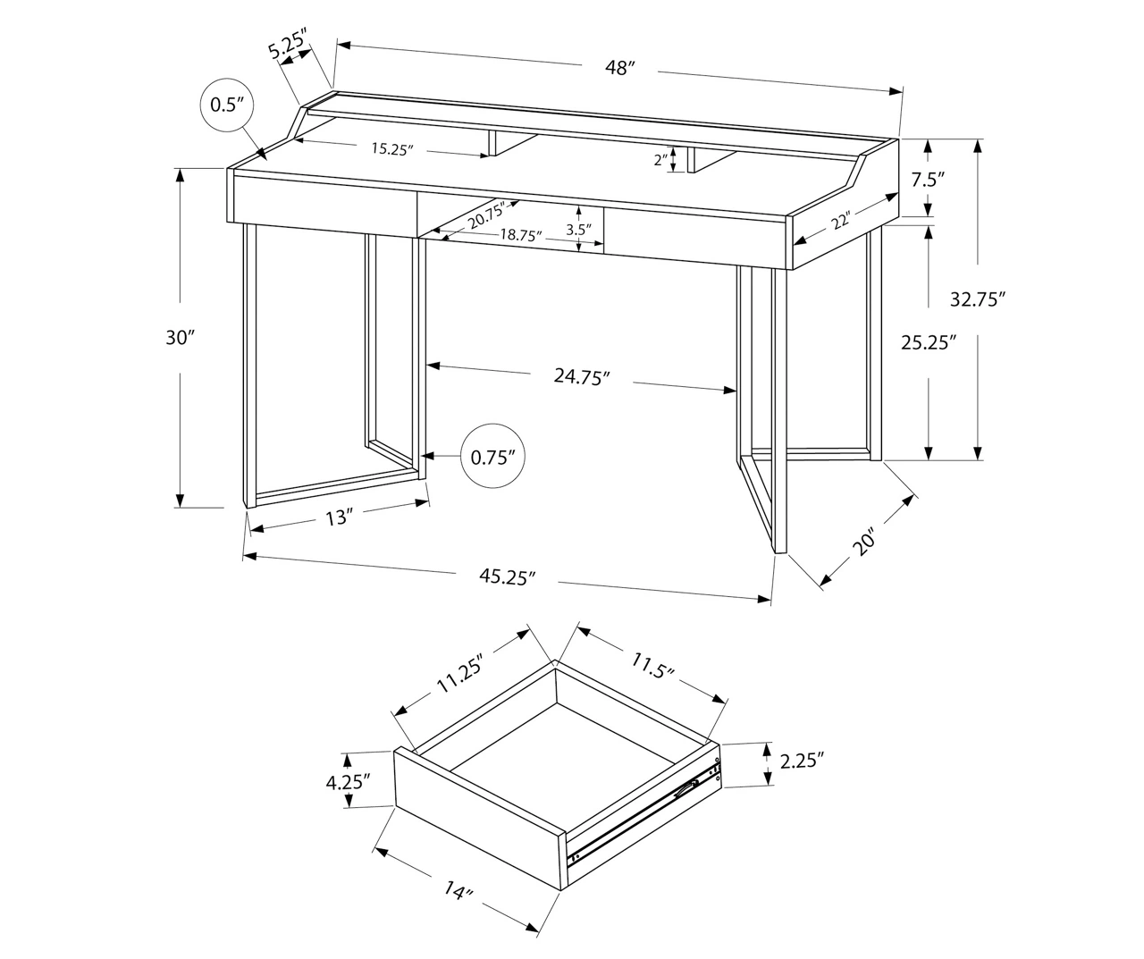 Monarch Office Desk With Riser 8 Monarch Office Desk With Riser - Image 8