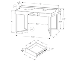 Monarch Office Desk With Riser 13 Monarch Office Desk With Riser -Walker Edison Shop 810512967 3
