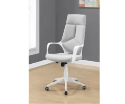 White & Gray Executive Office Chair -Walker Edison Shop 810512972 1