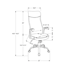 Black Multi-Position Office Chair -Walker Edison Shop 810512973 11