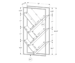 Dark Taupe 5-Shelf Slanted Bookcase 7 Dark Taupe 5-Shelf Slanted Bookcase -Walker Edison Shop 810512986 3