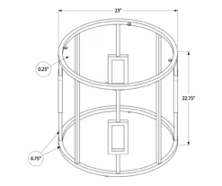 Silver Greek Key End Table -Walker Edison Shop 810512997 3