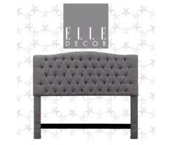 Gray Celeste Upholstered Queen Headboard -Walker Edison Shop 810513487