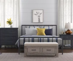 Black Evans King Platform Bed 33 Black Evans King Platform Bed -Walker Edison Shop 810513490 8