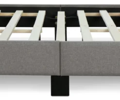 Gray Upholstered Shelter Wingback Queen Bed -Walker Edison Shop 810513491 15