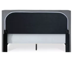 Gray Upholstered Shelter Wingback Queen Bed -Walker Edison Shop 810513491 18