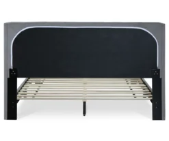 Gray Upholstered Shelter Wingback Queen Bed -Walker Edison Shop 810513491 19