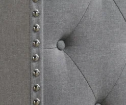 Gray Upholstered Shelter Wingback Queen Bed -Walker Edison Shop 810513491 8