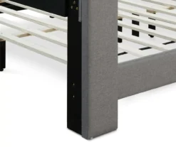 Gray Upholstered Shelter Wingback Queen Bed -Walker Edison Shop 810513491 9