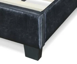 Black Hudson Queen Leather Upholstered Bed -Walker Edison Shop 810513493 7