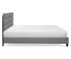 Gray Hudson King Upholstered Linen Fabric Bed -Walker Edison Shop 810513494 11