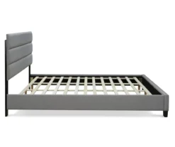 Gray Hudson King Upholstered Linen Fabric Bed -Walker Edison Shop 810513494 12