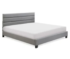 Gray Hudson King Upholstered Linen Fabric Bed -Walker Edison Shop 810513494 2