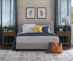 Gray Hudson King Upholstered Linen Fabric Bed -Walker Edison Shop 810513494 4