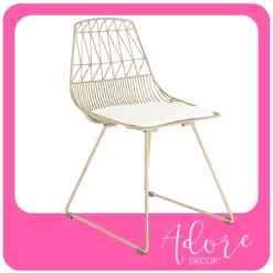 Vivi Metal Dining Chairs, 2-Pack -Walker Edison Shop 810513496