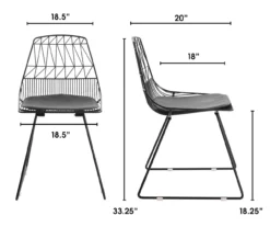 Vivi Metal Dining Chairs, 2-Pack -Walker Edison Shop 810513497 6